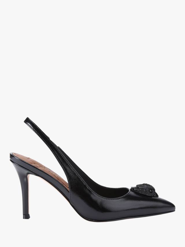 Кожаные туфли-лодочки belgravia eagle с откидной спинкой Kurt Geiger London, черный