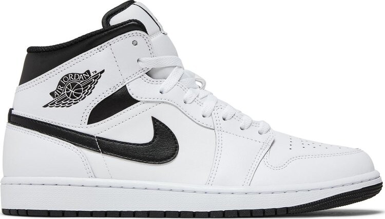 

Кроссовки Air Jordan 1 Mid 'White Black', белый