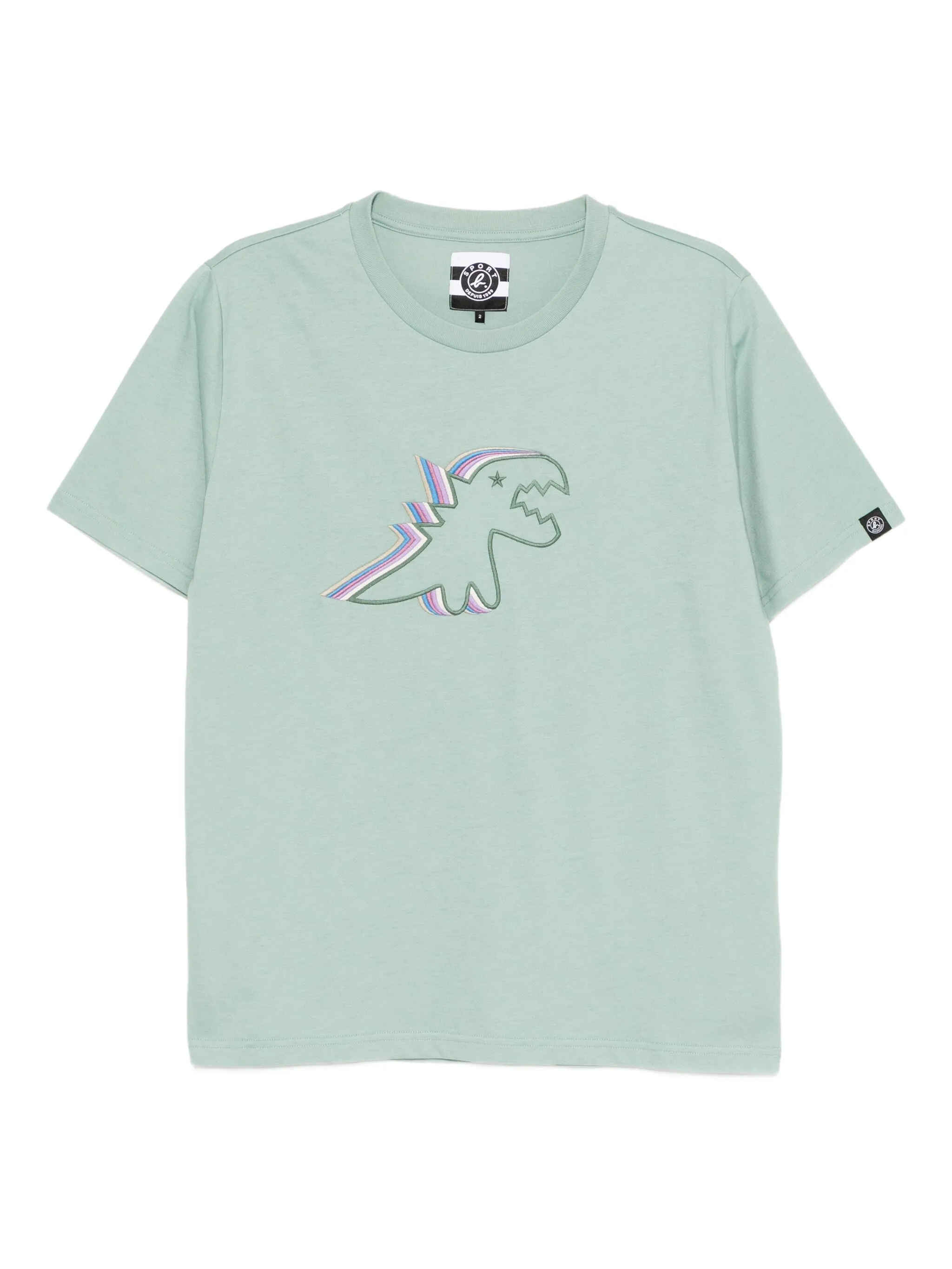 

Футболка с вышитым логотипом Sport B. By Agnès B., зеленый