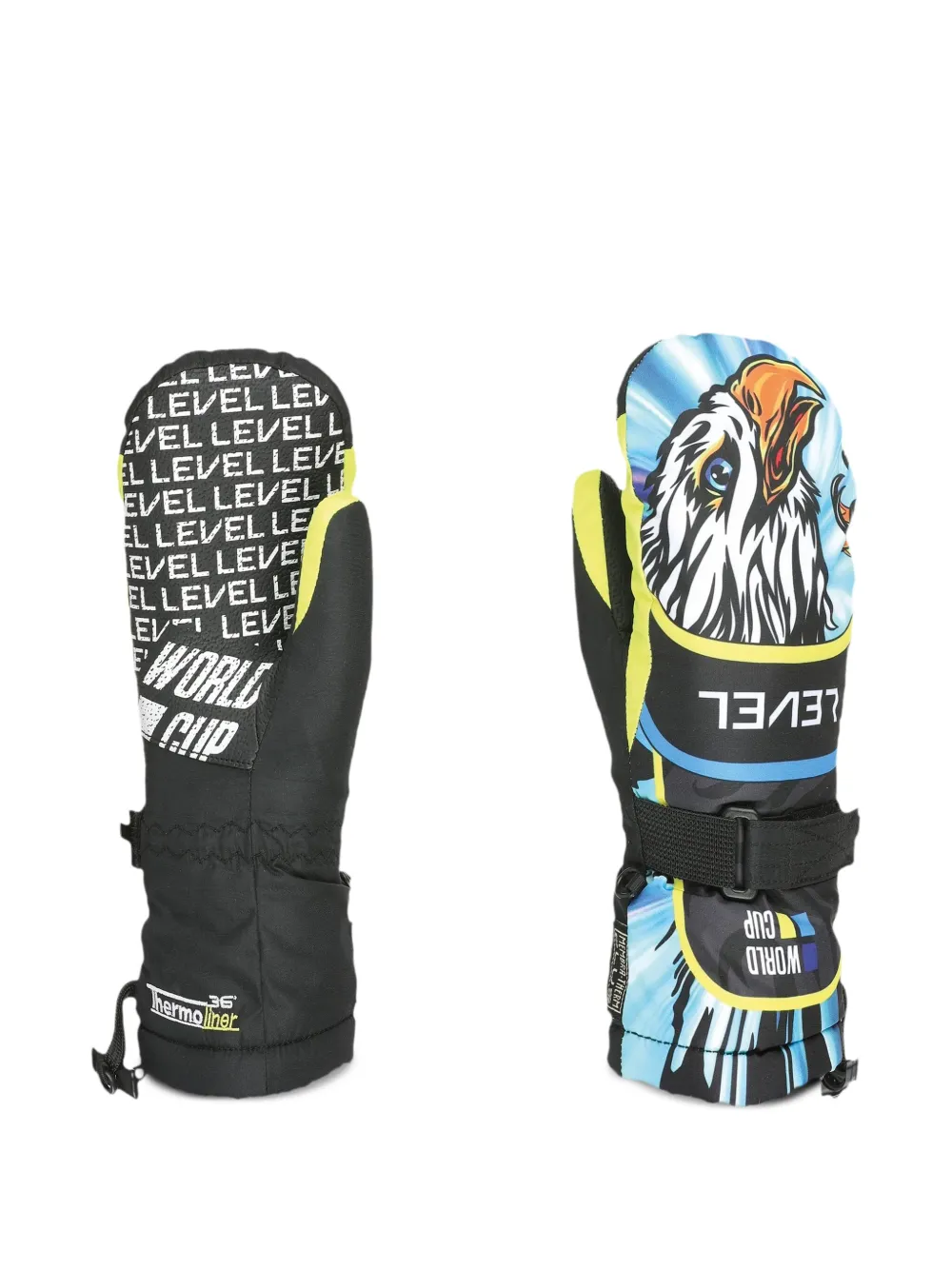 

Перчатки с принтом Level Kids, черный