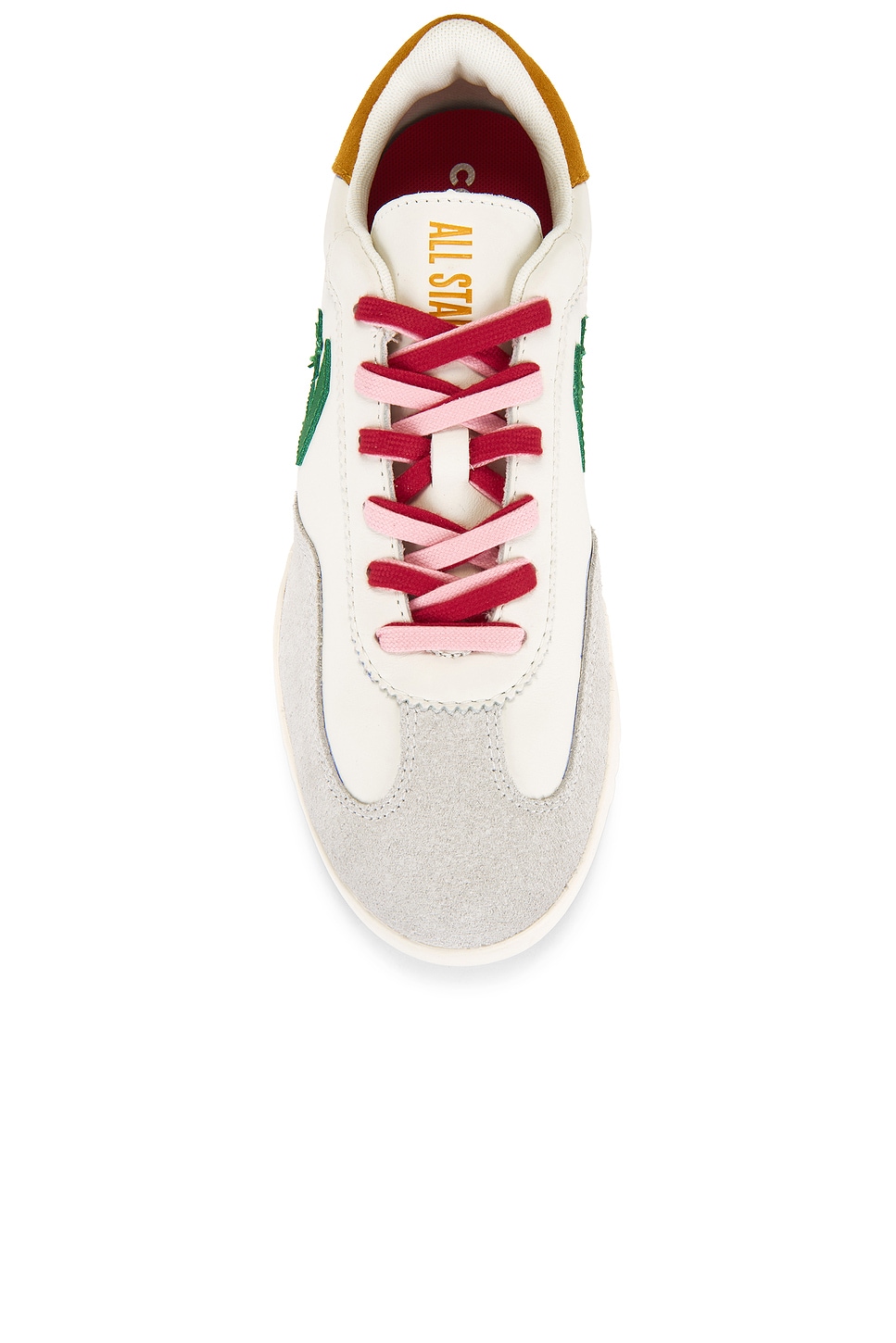 Кроссовки Run Star Trainer Converse, vintage white, green, yellow & red — фото 4