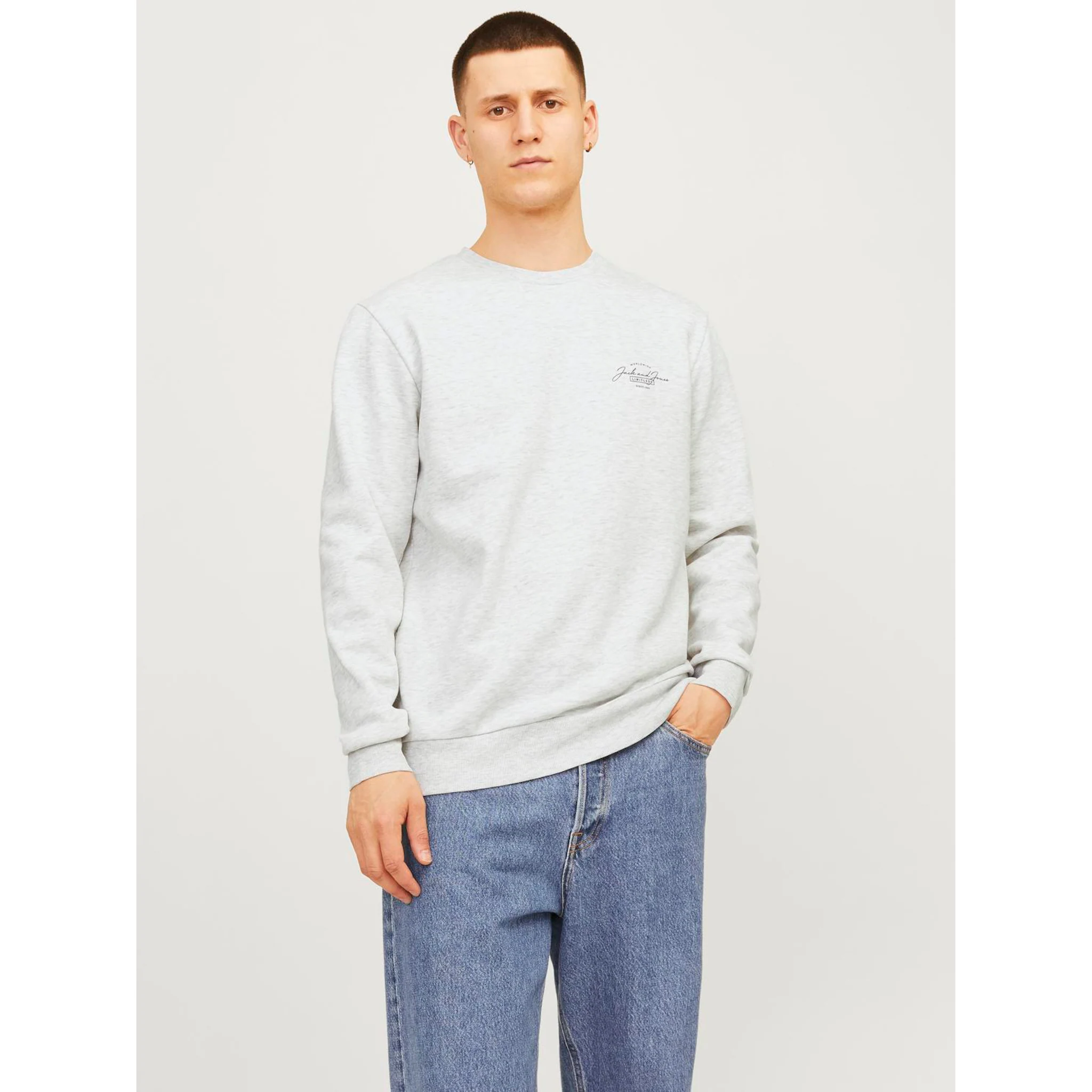 

Толстовка Jack & Jones "JJFERRIS SWEAT CREW NECK", белый