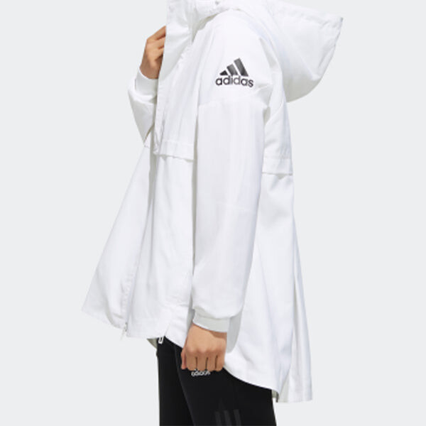 Куртка wb alphabet logo printing спортивная куртка с капюшоном белая Adidas, белый — фото 4