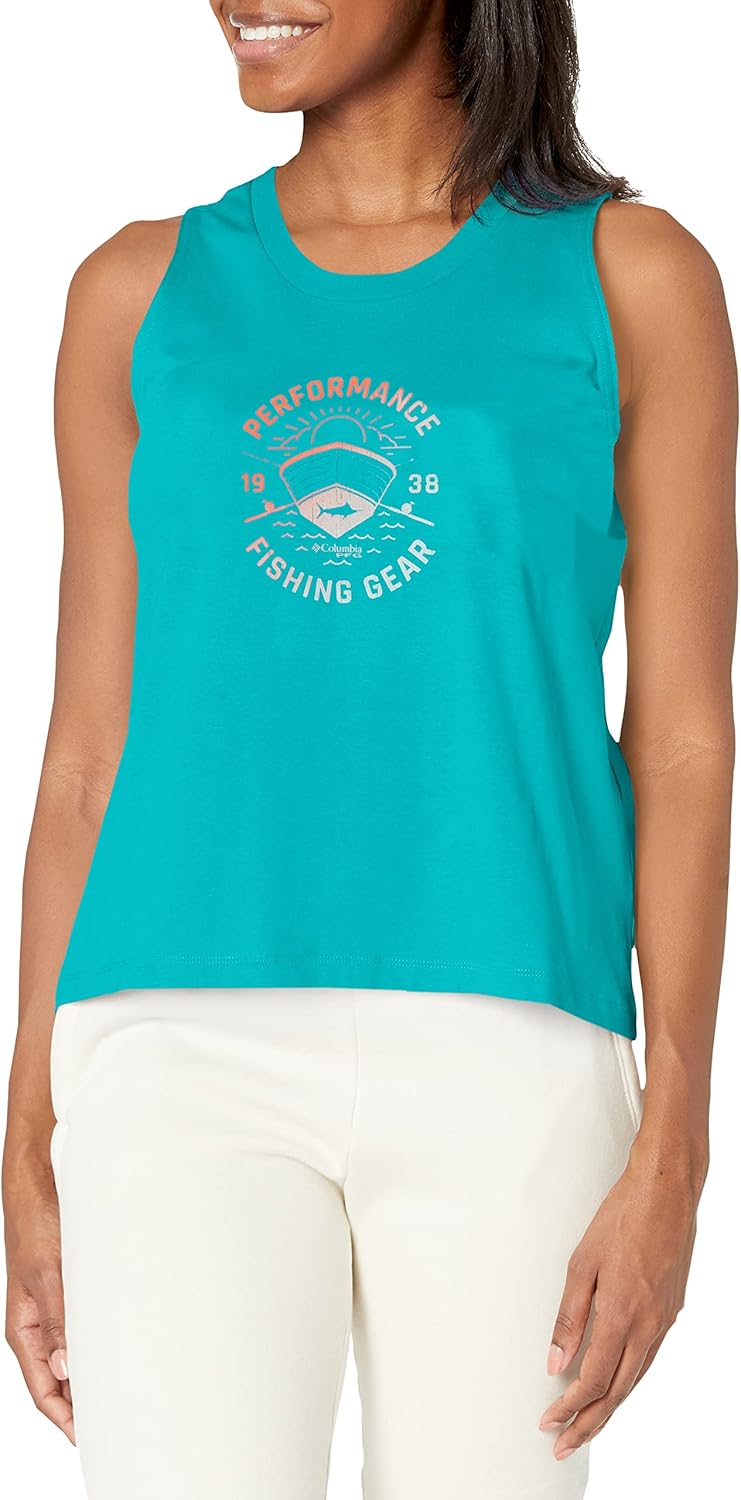 

Женская стандартная майка Columbia Bramley Bay, Ocean Teal/Fair Weather Fade Graphic