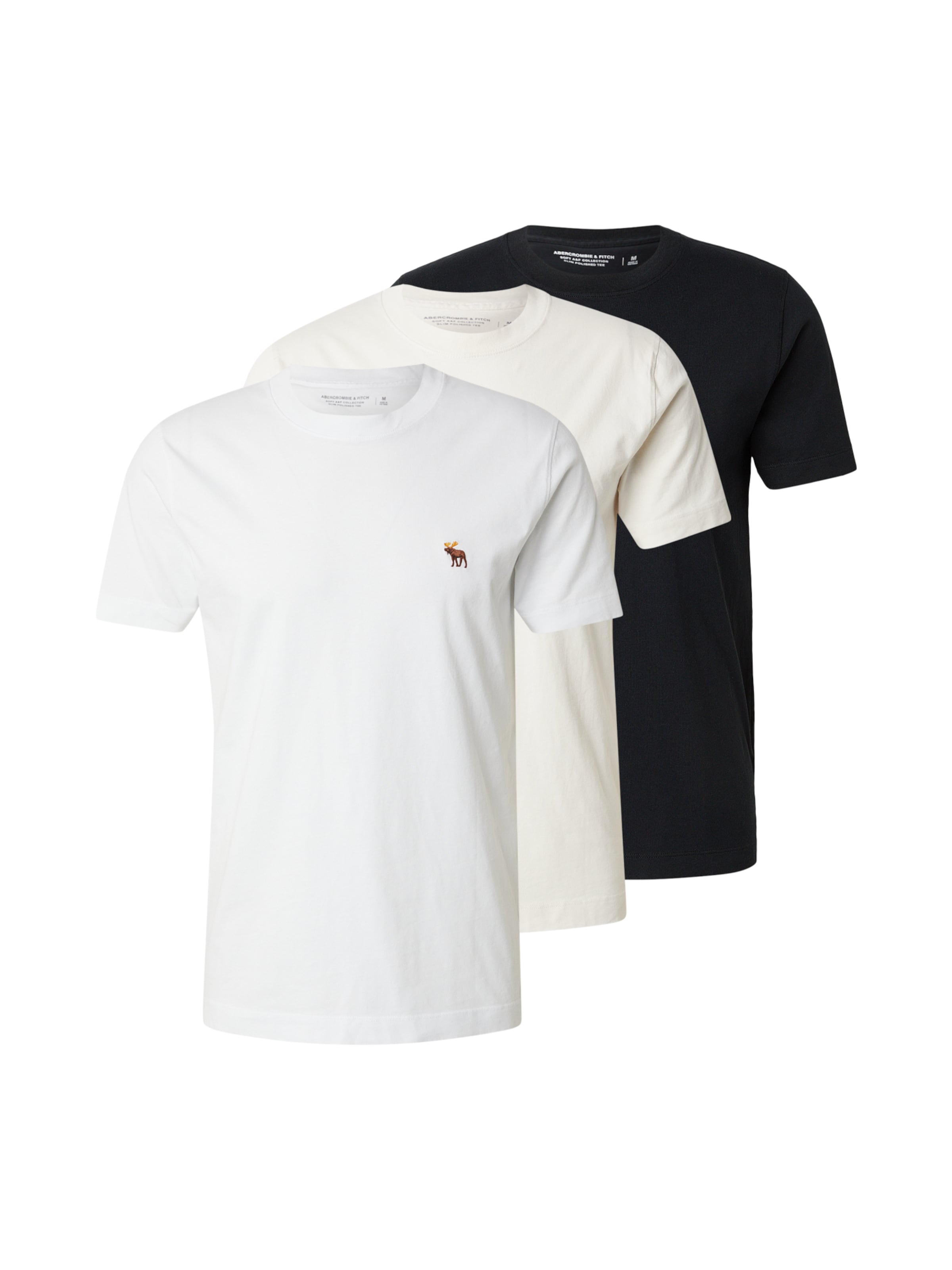 

Abercrombie & Fitch Футболка в цветах Cream, Black, White