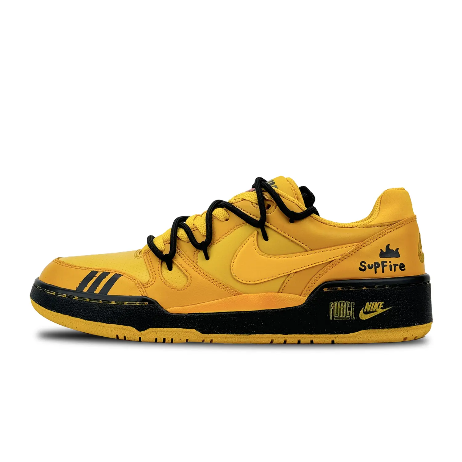 

Кроссовки Nike Full Force Skateboarding Shoes Men Low-top Yellow/black, цвет Sunflower, Черный, Кроссовки Nike Full Force Skateboarding Shoes Men Low-top Yellow/black, цвет Sunflower