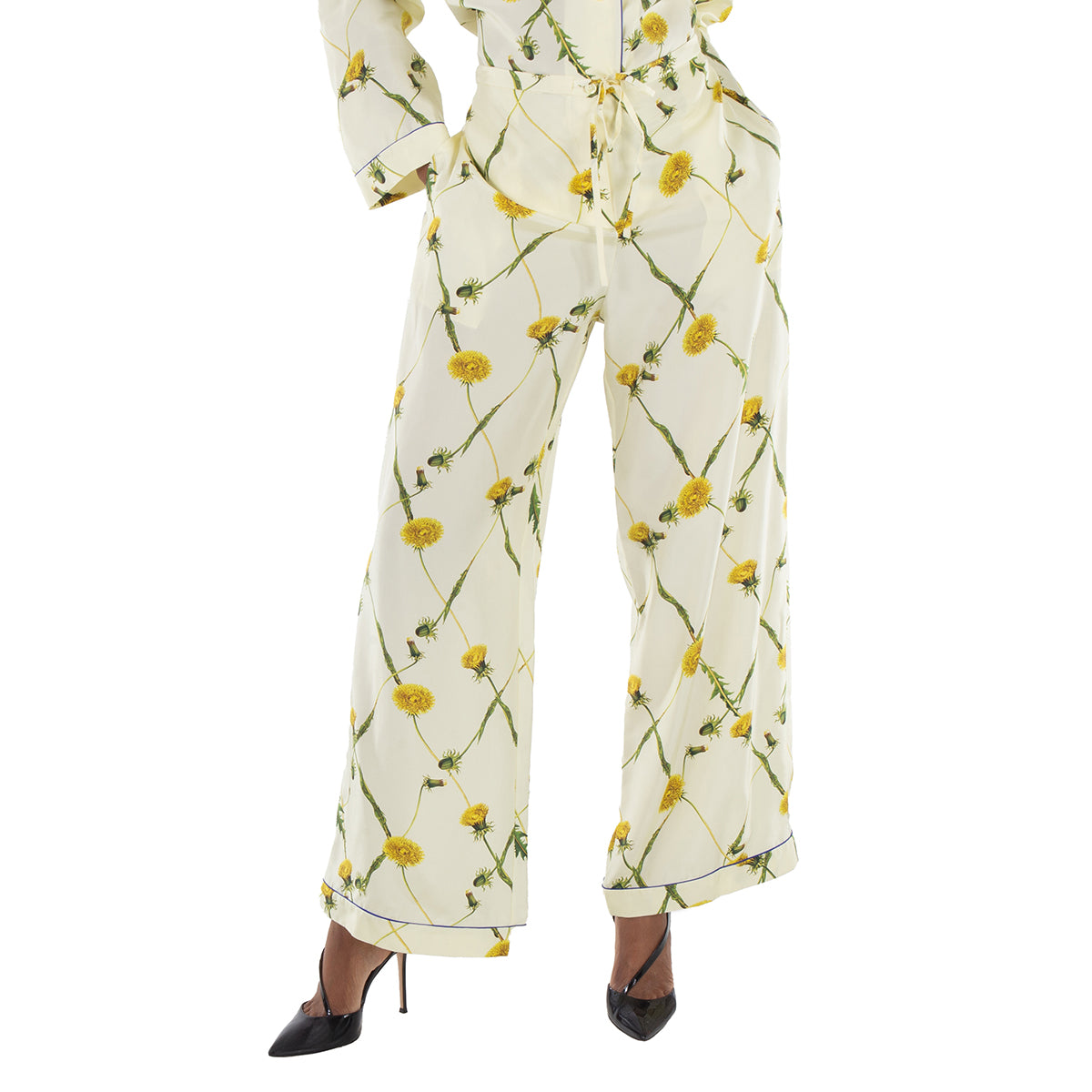 

Брюки Burberry Drawstring с цветочным принтом из шелка, Sherbet