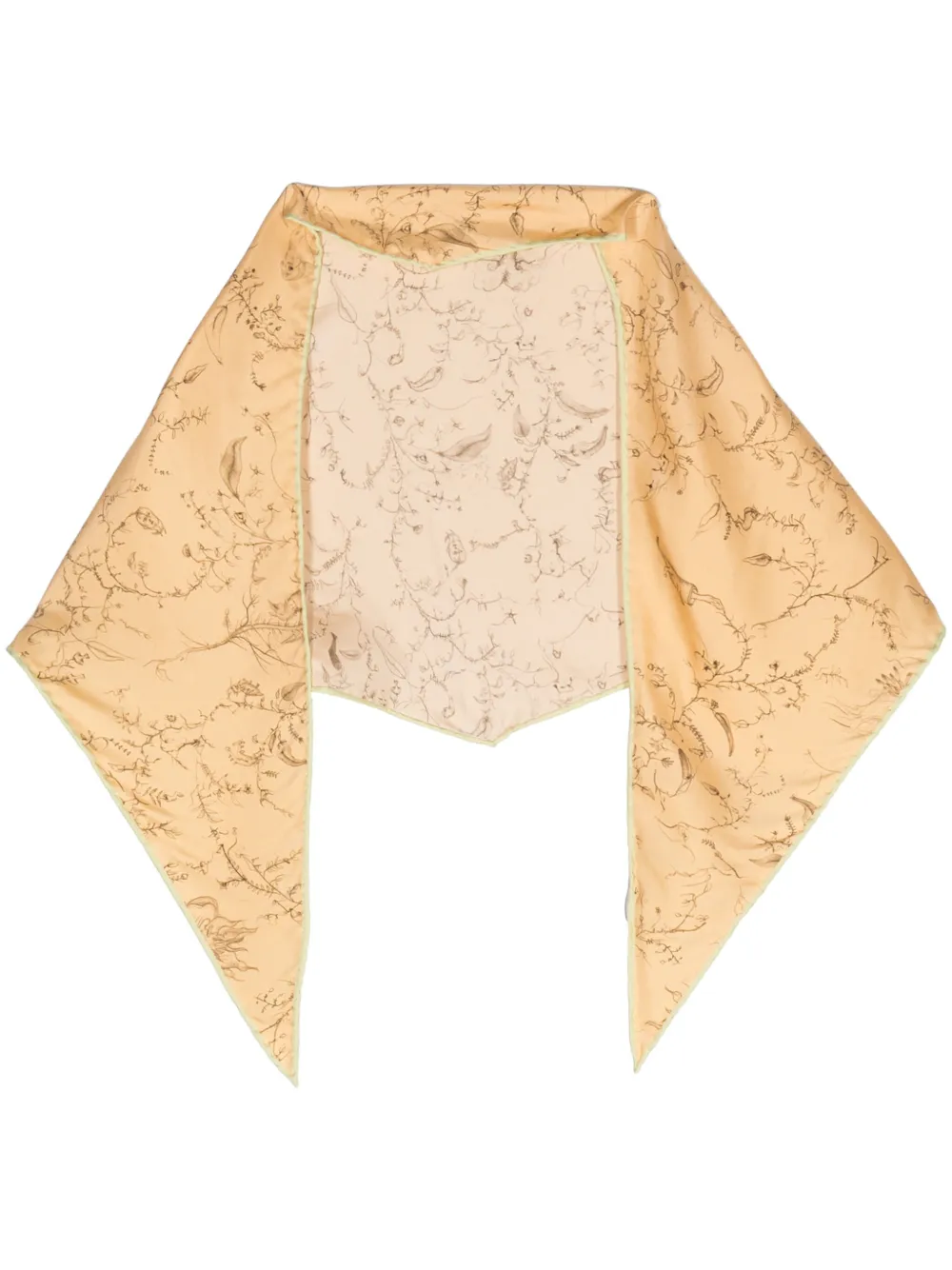 

Шелковый платок с графичным принтом Fabiana Filippi, желтый