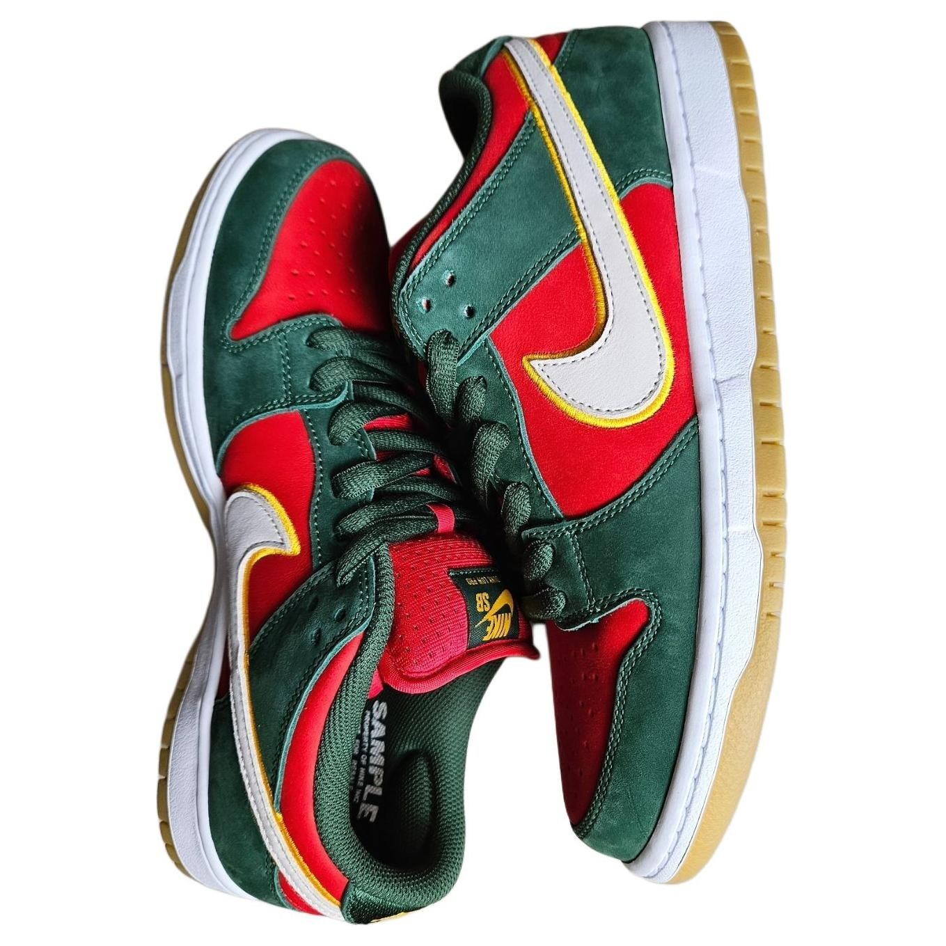 Кроссовки Nike Dunk SB Skateboarding Shoes Men Low-top Red/Green, красный/зеленый — фото 4