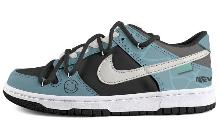 

Кроссовки Nike Dunk Skateboarding Shoes Women's Low-top Black, голубой, Синий, Кроссовки Nike Dunk Skateboarding Shoes Women's Low-top Black, голубой