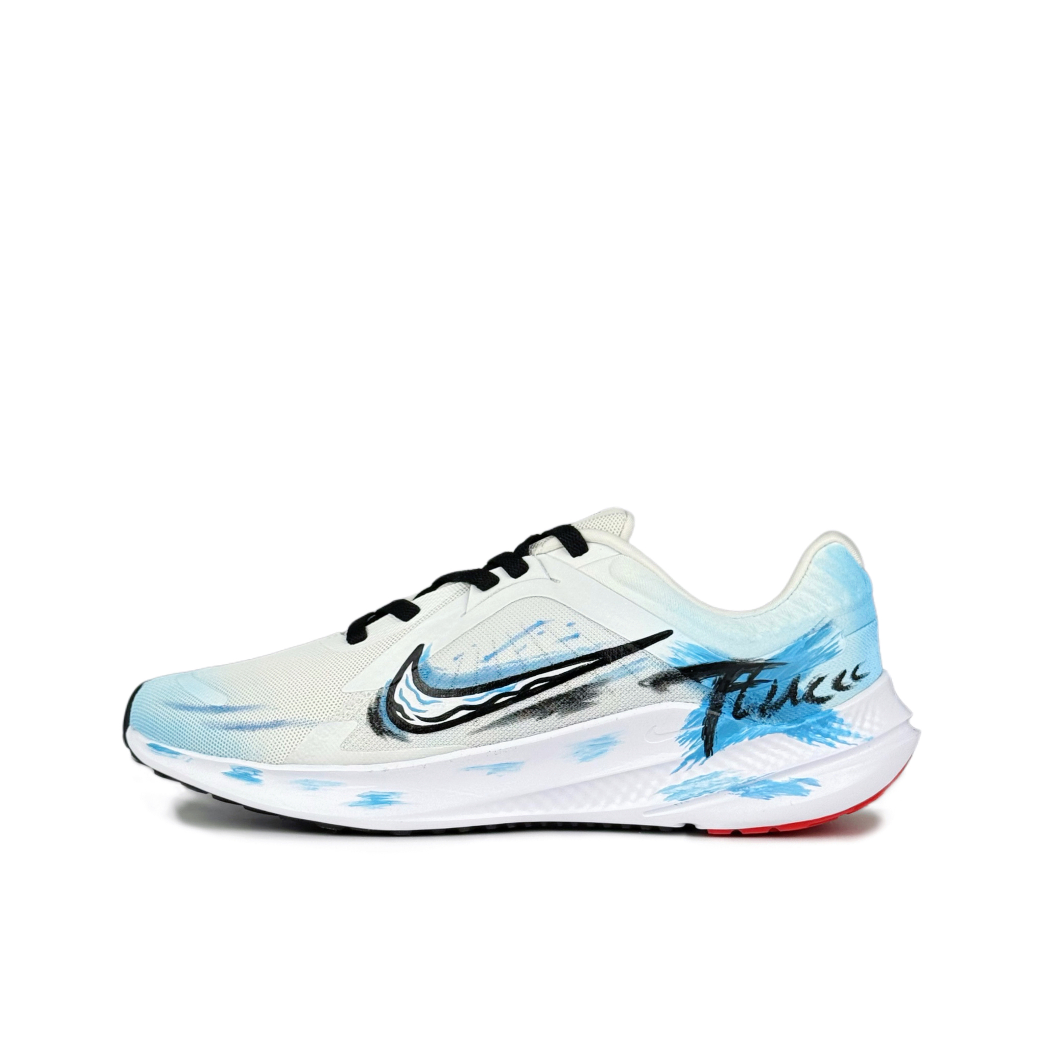 

Nike Кроссовки для бега Quest 5 с низким верхом, устойчивые к истиранию, мужские, белые, синие