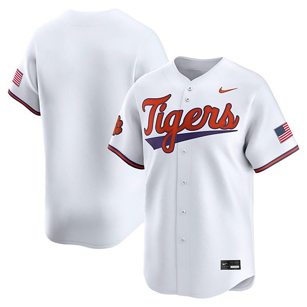 Мужская белая бейсбольная майка clemson tigers college limited Nike — фото 2