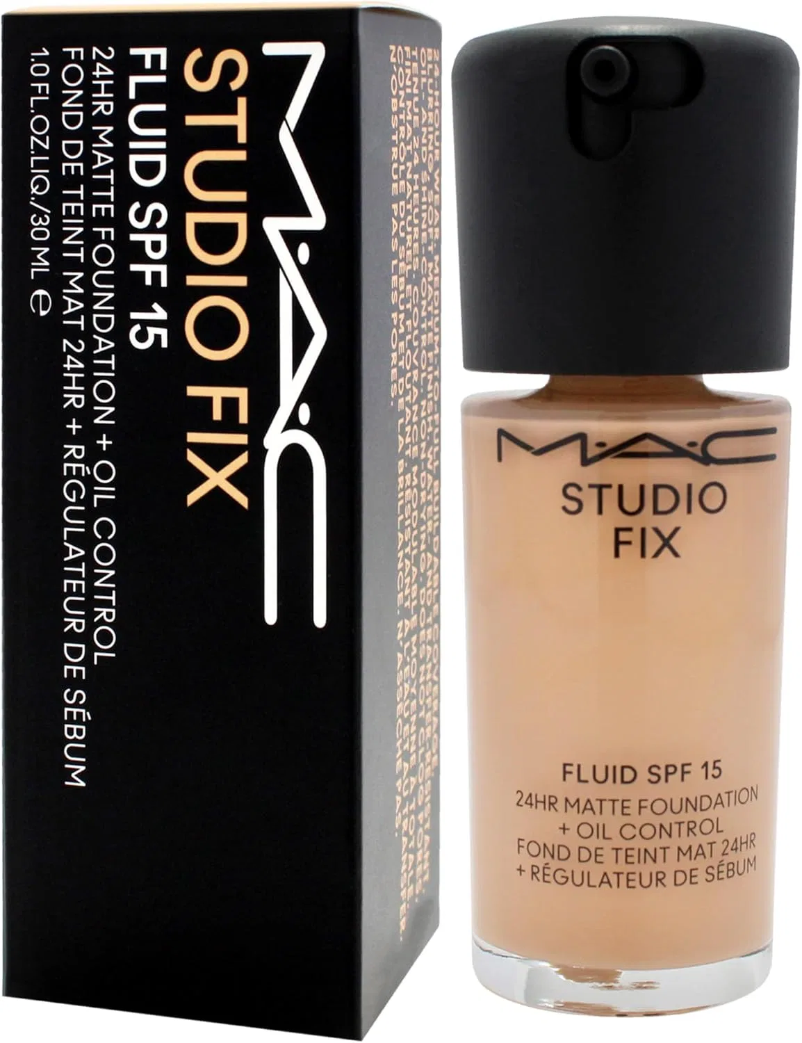 Тональная основа Mac Studio Fix Fluid SPF 15 24Hr Matte Foundation NC27 28 г — фото 4