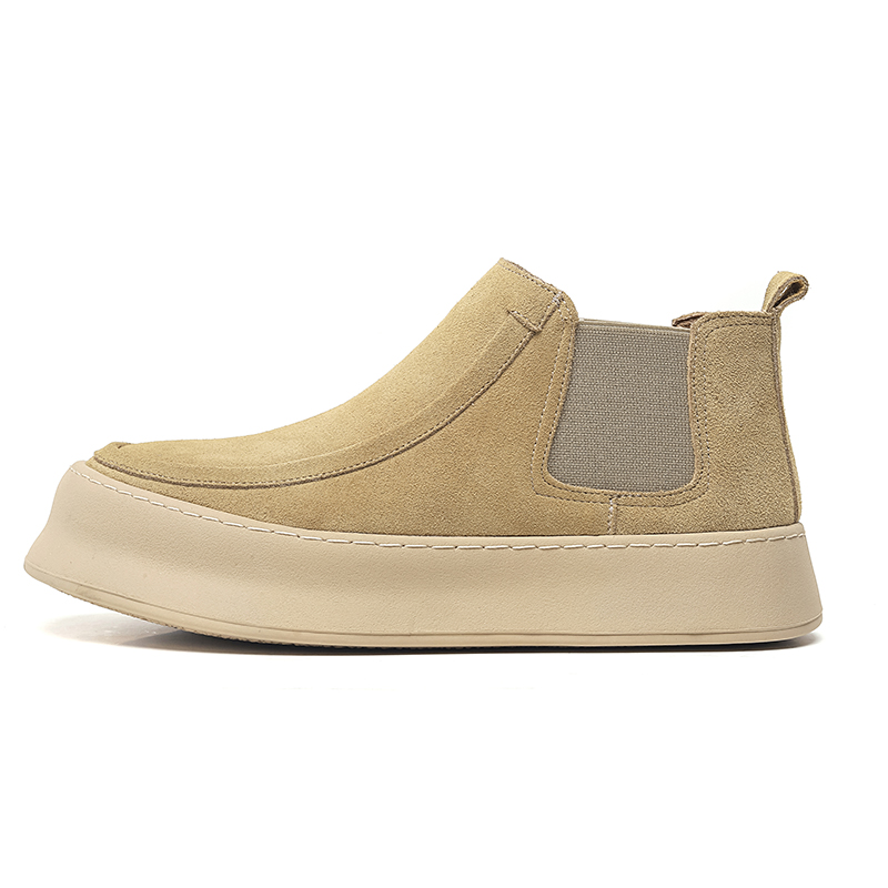 

XIAOTOULANG Бежевые мужские челси до щиколотки, цвет Beige
