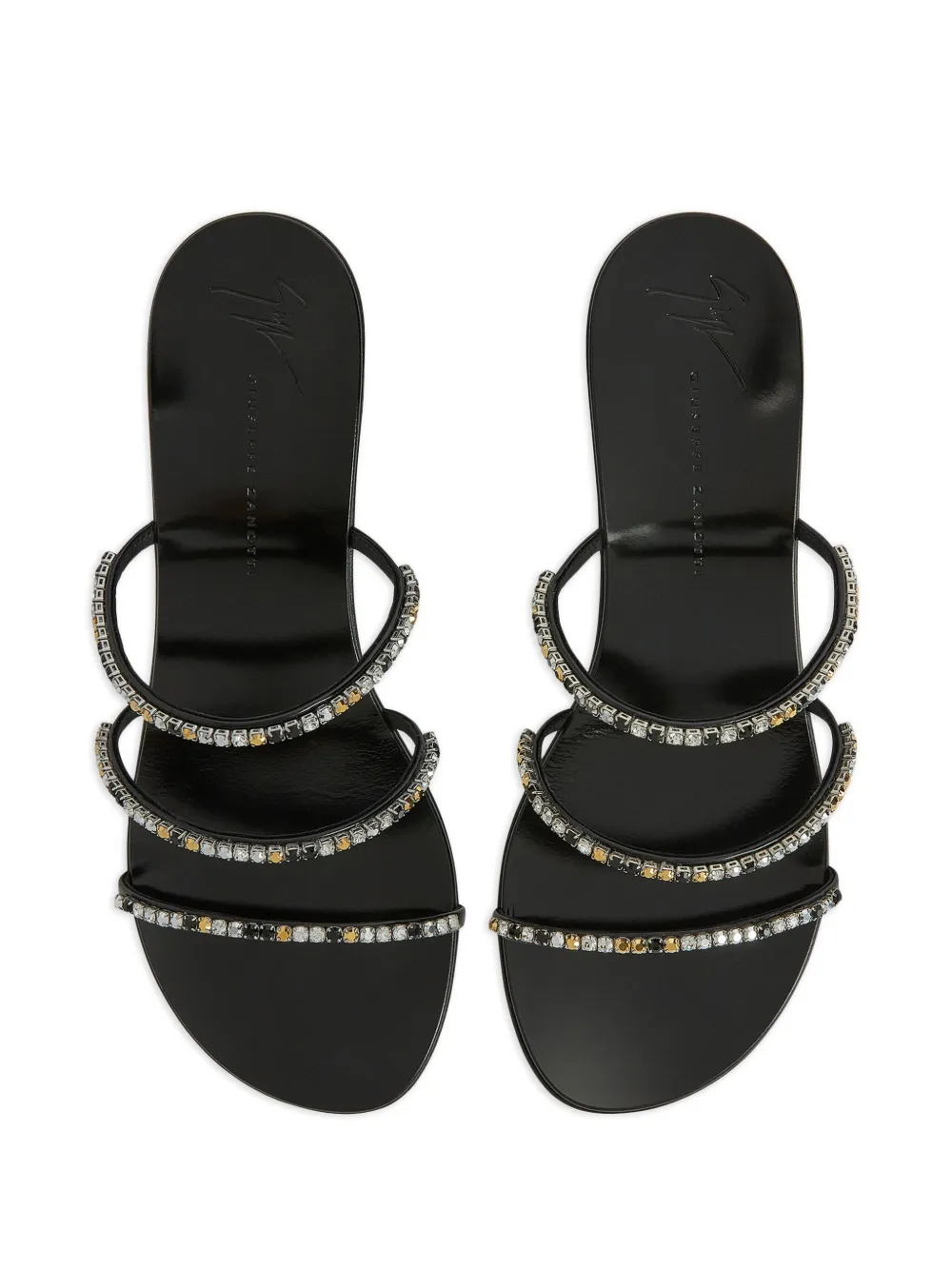 Декорированные босоножки Dark Colorful 40 Giuseppe Zanotti, черный — фото 4
