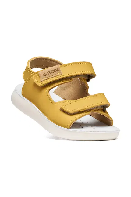 Сандалии из нубука SANDAL LIGHTFLOPPY Geox, желтый — фото 3