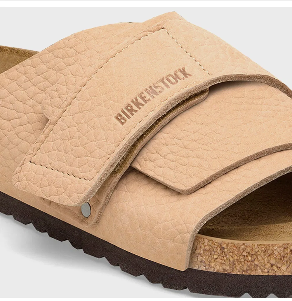 Мужские слайды Kyoto Nubuck Leather New Beige от Birkenstock — фото 4