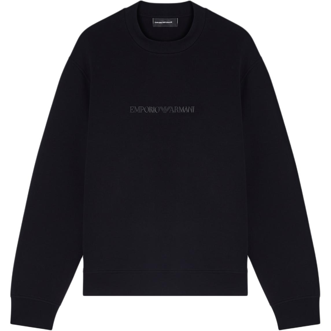 

Свитшот с круглым вырезом и логотипом EMPORIO ARMANI, черный