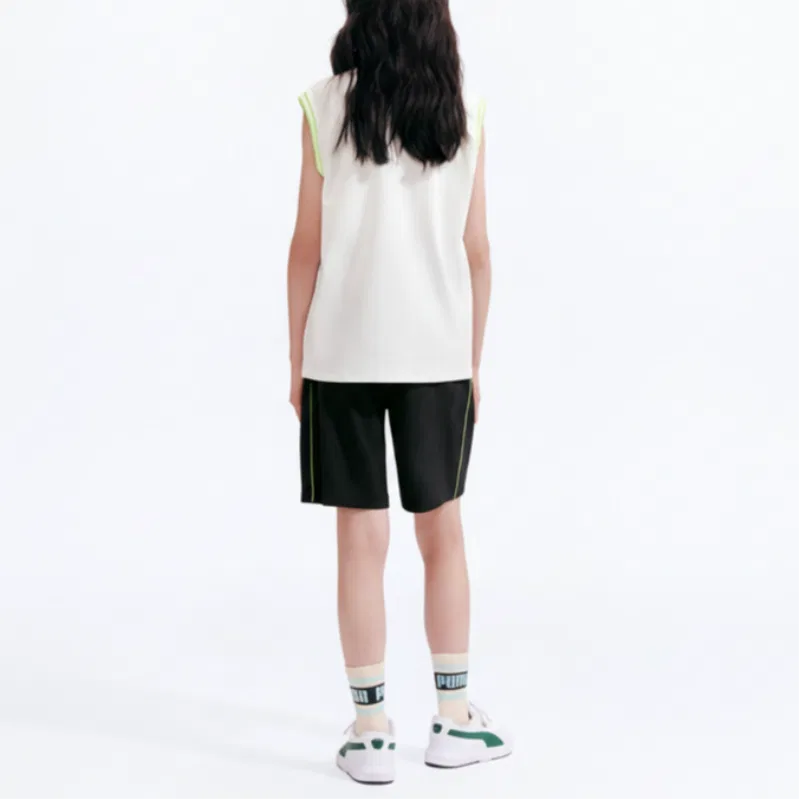 Детская повседневная спортивная футболка с круглым вырезом PUMA, Black White Tone 00391 — фото 3