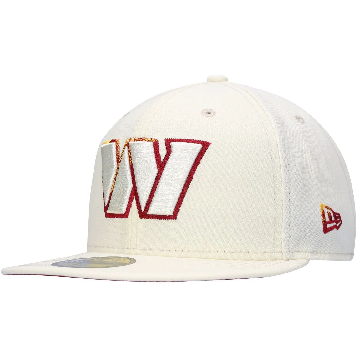 

Мужская облегающая шляпа New Era Cream Washington Commanders Chrome Color Dim 59FIFTY