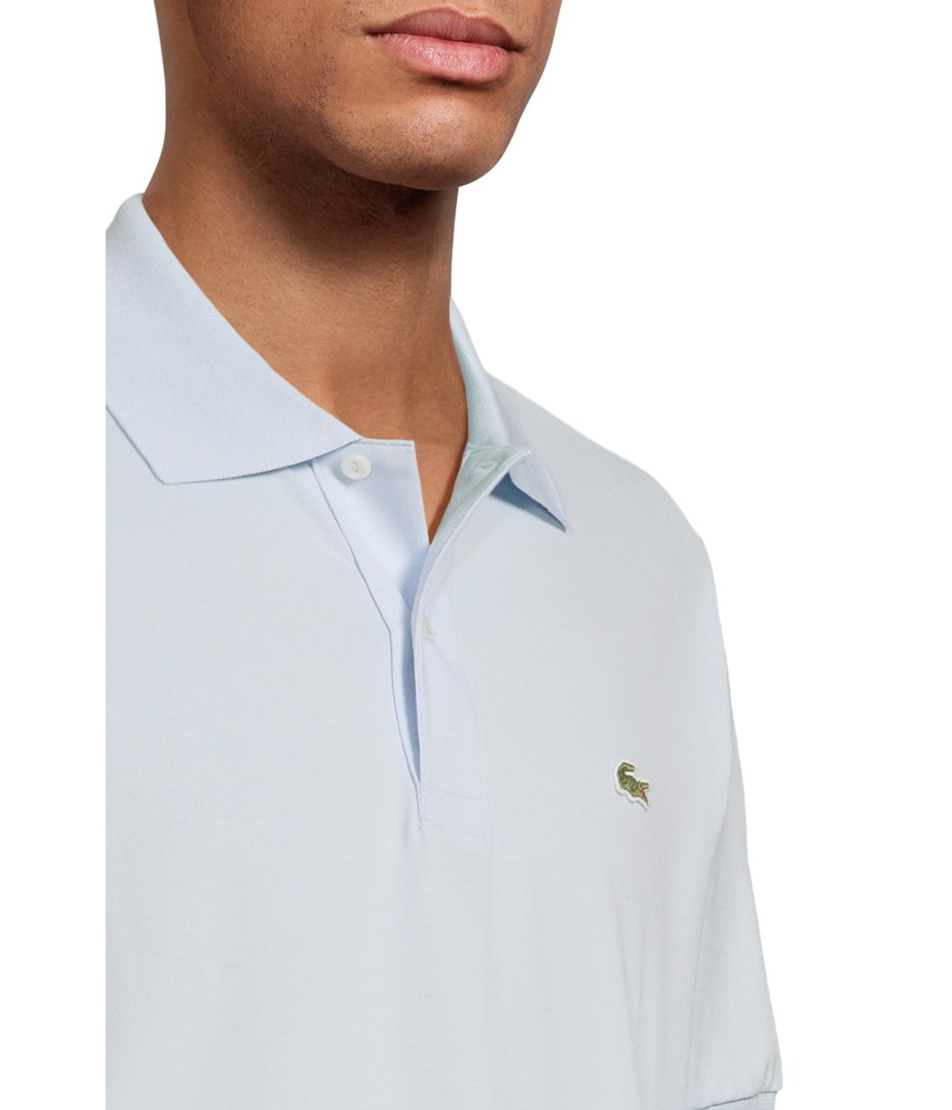 Поло Lacoste Classic Fit L.12.12 Light Pique Polo, цвет Light Blue — фото 4