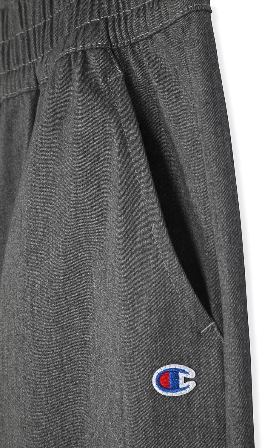 Детские спортивные брюки Champion из саржи, эластичного хлопка, с карманами, Charcoal Heather — фото 4