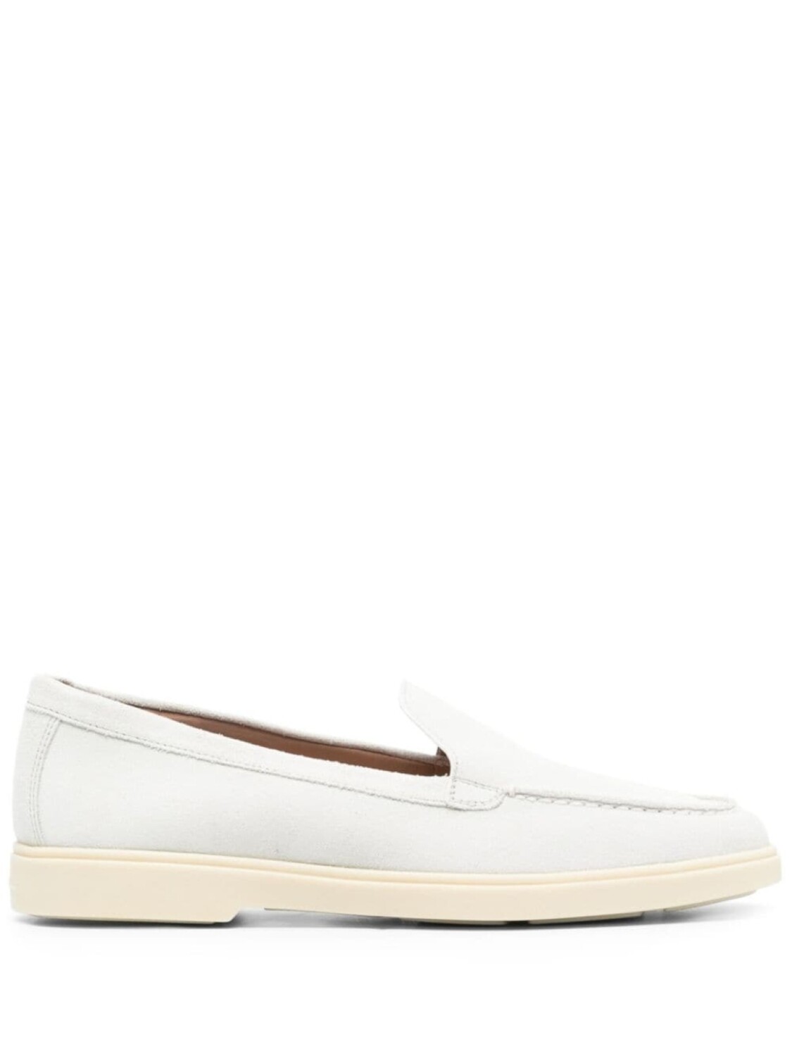 

Santoni лоферы с закругленным носком, белый