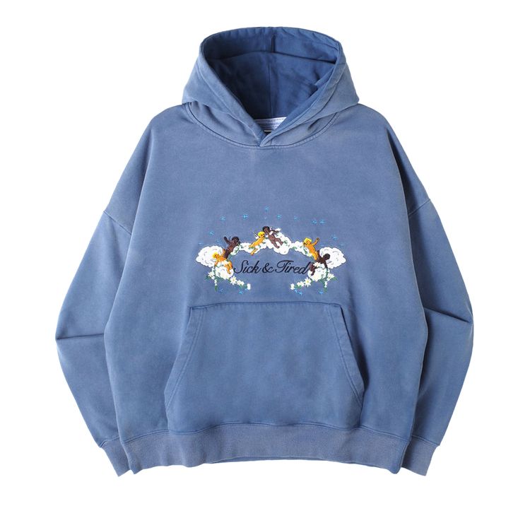 

Худи Jungles Sick And Tired Vintage Hoodie 'Blue', синий