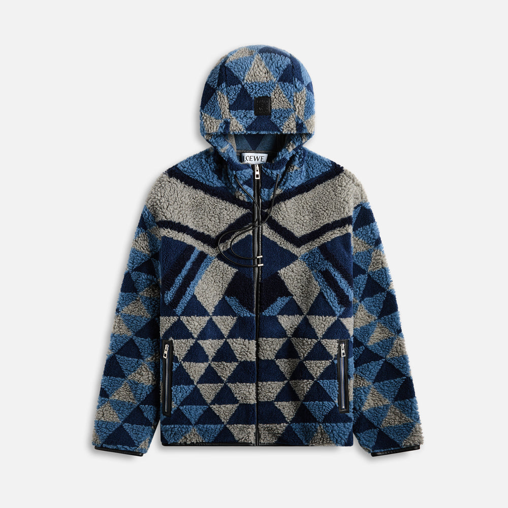 

Куртка Loewe Sherpa Anagram Hooded Jacket, цвет Black/Grey