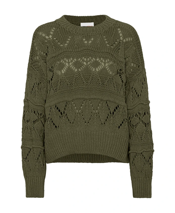 

Зеленый хлопковый свитер с оригинальным узором. Americandreams, зеленый