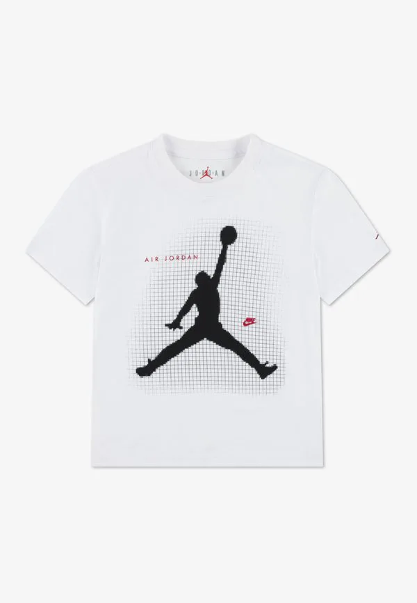 Футболка унисекс с принтом jumpman в виде сетки и размытия Jordan, White