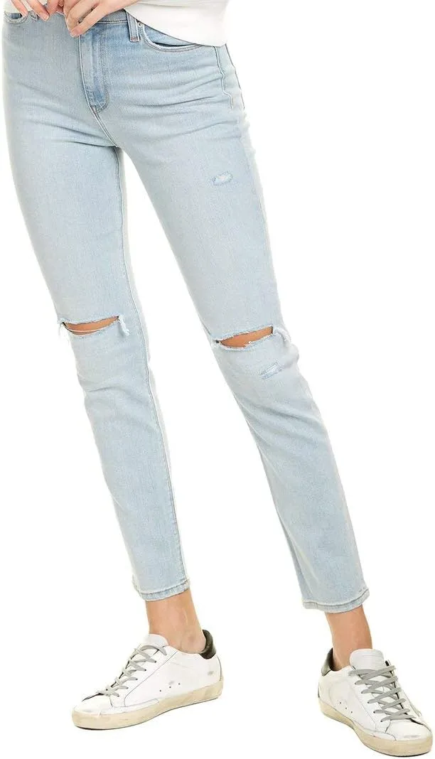 

HUDSON Jeans Holly Skinny High-Rise Skinny Ankle с деконструкцией в цвете Tempo