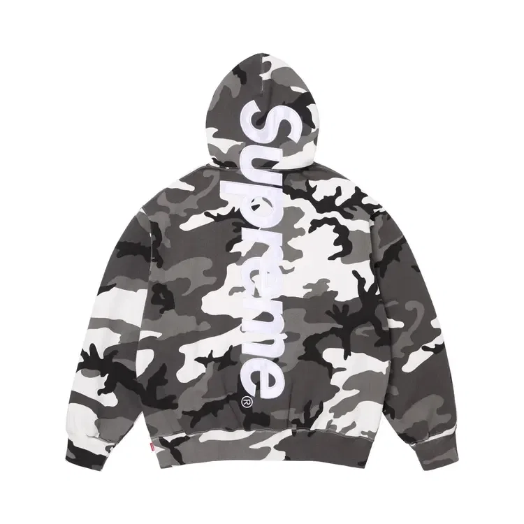 Толстовка с атласной аппликацией и капюшоном Supreme, белый — фото 2