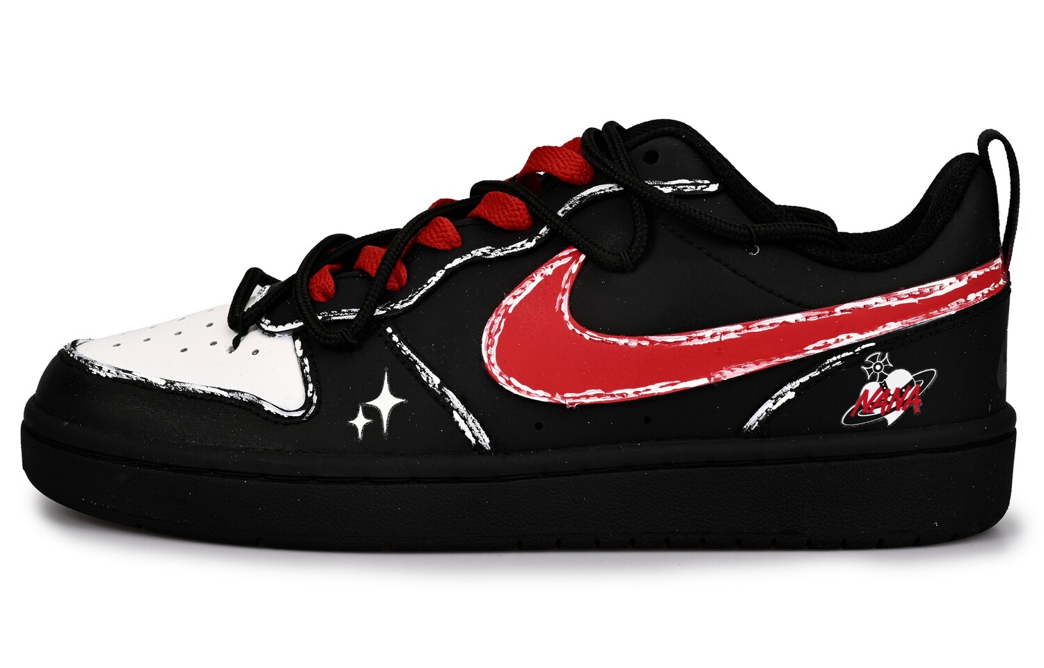 

Кроссовки Nike Court Borough Kids' Skateboarding Shoes Grade School, черный