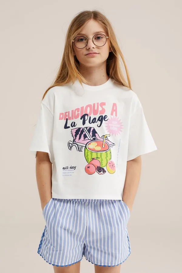 Футболка с разноцветным принтом We Fashion, Multi-Coloured