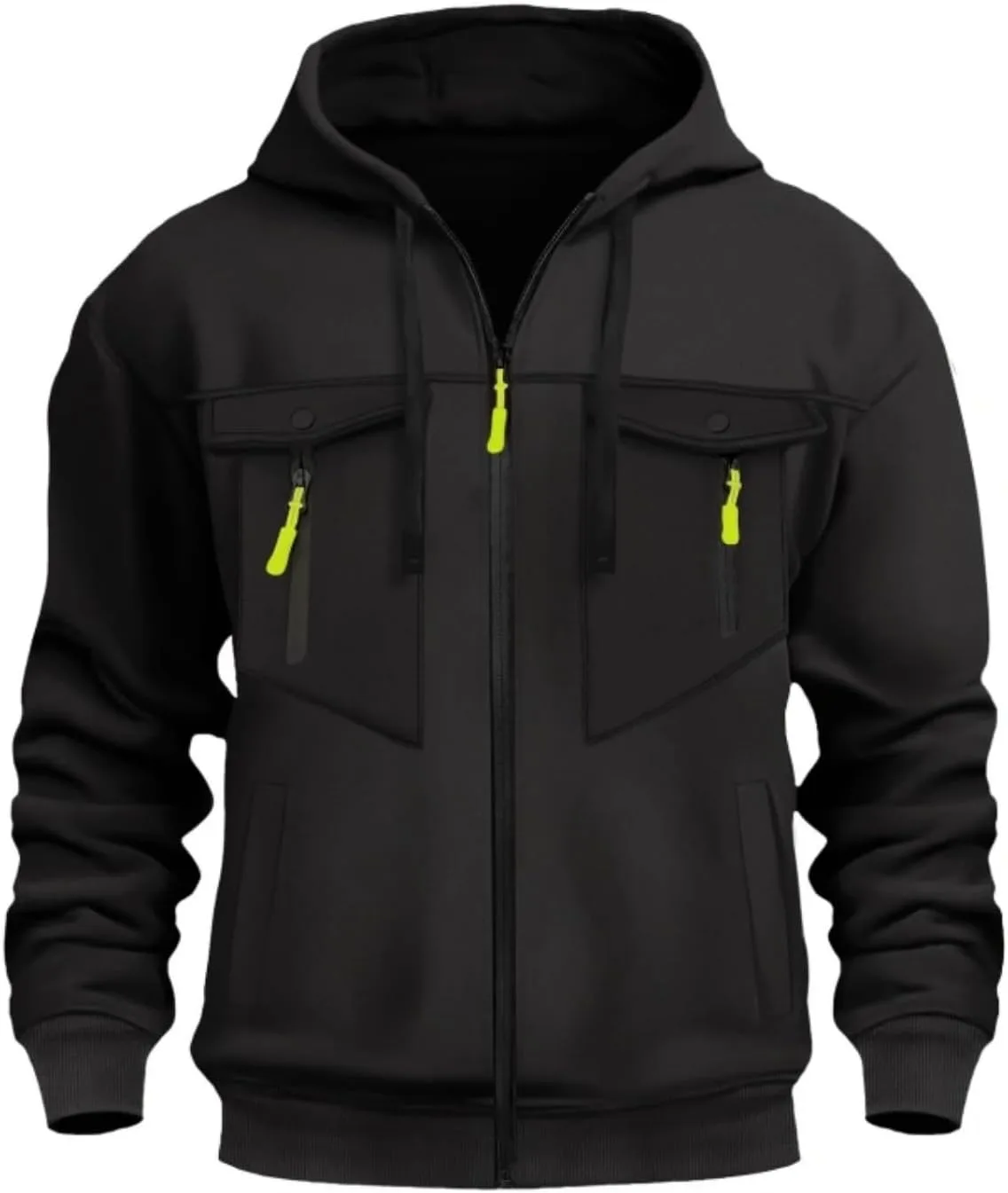 

Мужская худи с молнией, утепленная, на осень-зиму