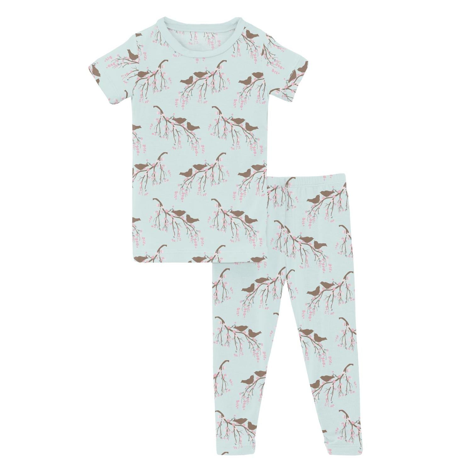 

Пижамный комплект с короткими рукавами для девочки Fresh Air Bird Branch KICKEE, Fresh Air Bird Branch