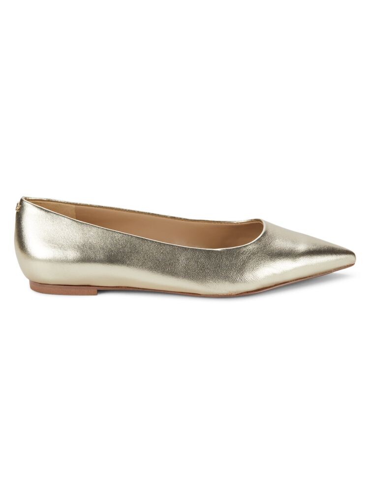

Кожаные балетки Wanda с эффектом металлик Sam Edelman, золото