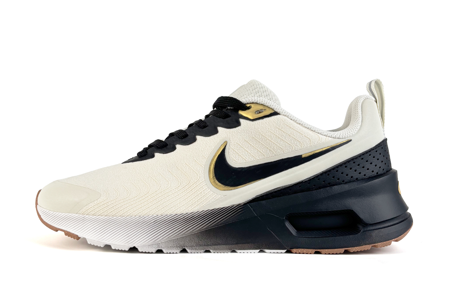 

Air Max Nuaxis с тканевой подкладкой, нескользящие низкие кроссовки для городских поездок и длительных пробежек, мужские Nike, экрю