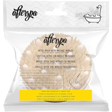 

Afterspa Massage & Detox Brush with Natural Bristles HomeSpa Wellness Tool for Cleansing and Exfoliating Your Skin Daily Concepts