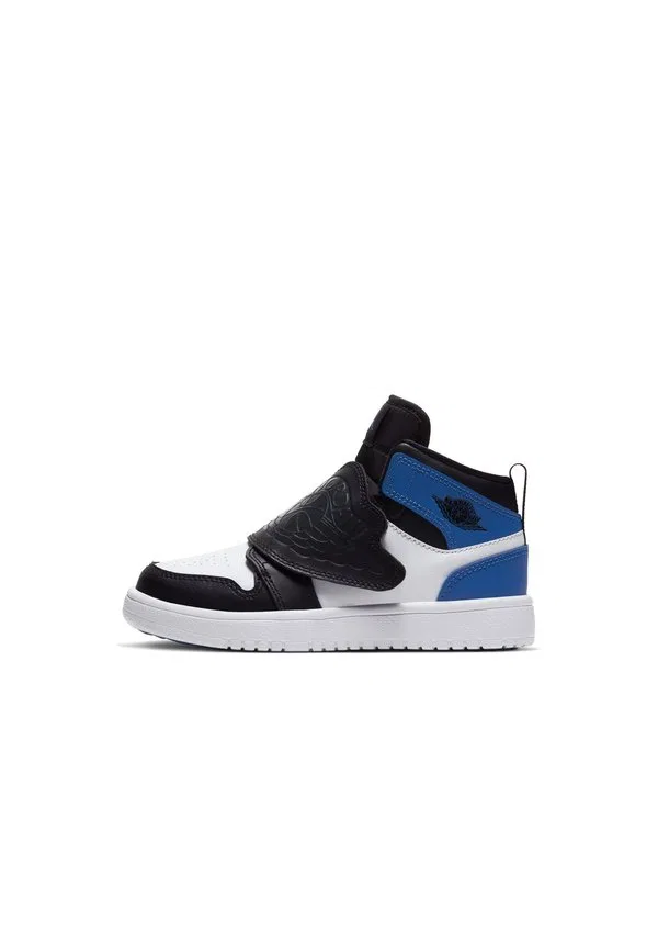 Кроссовки sky jordan 1 hightop, белые/спортивные, сине-черные Jordan, White/Sport Blue-Black — фото 4