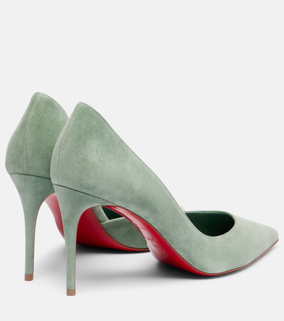 Туфли-лодочки Iriza 85 из замши Christian Louboutin, Manuka/Lin Manuka — фото 2