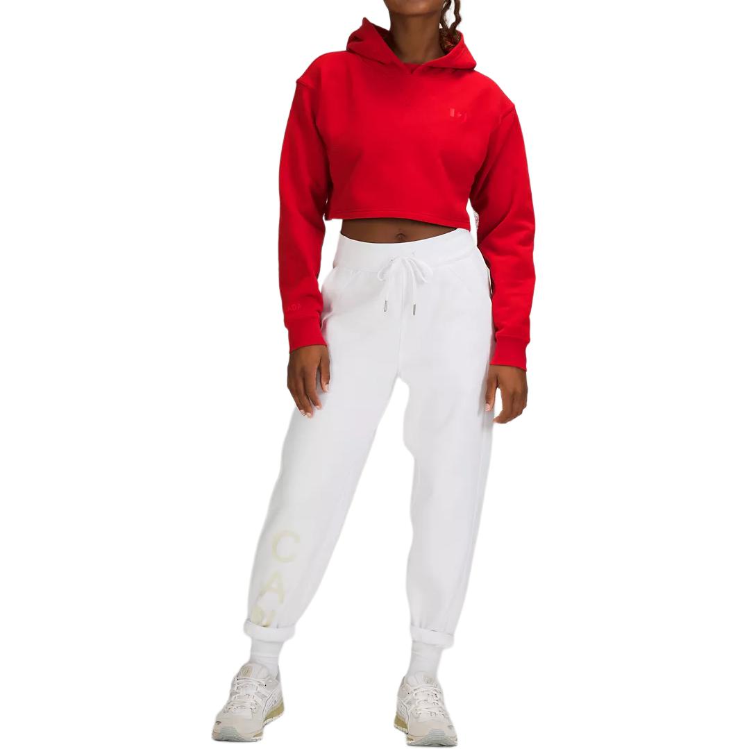 

Футболка Team Canada All Yours Cropped Hoodie Женская Lululemon, Maple Metamorphosis Dark Red Multi/Maple Leaf Metamorphosis Dark Red Multicolor