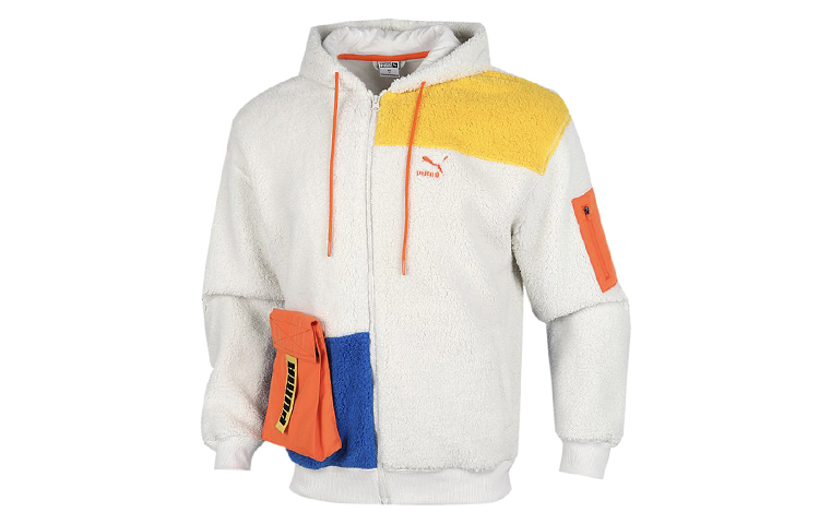 

PUMA Бархатный пиджак мужской серо-голубой с желтым, Gray & Blue Yellow