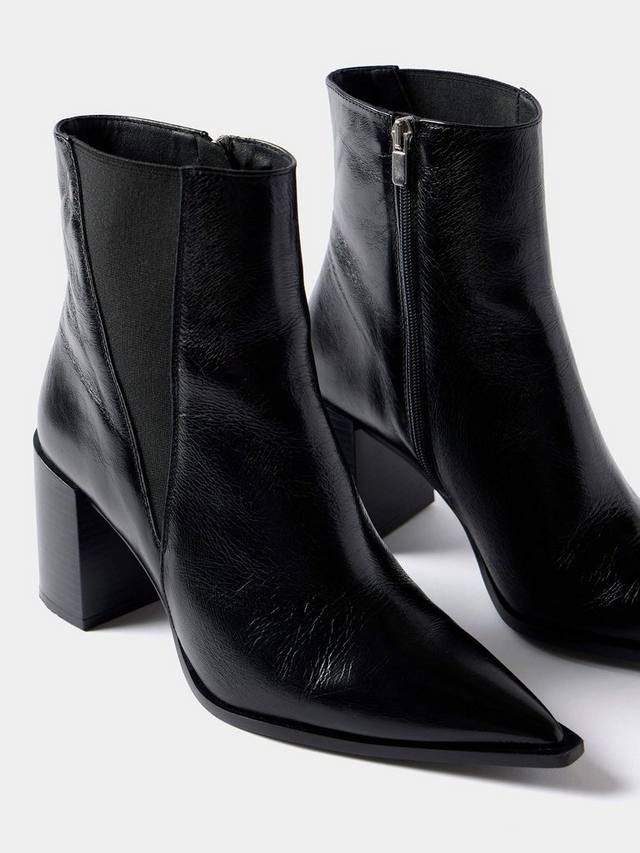 Noa ботинки до щиколотки из лаковой кожи Mint Velvet, Black — фото 3