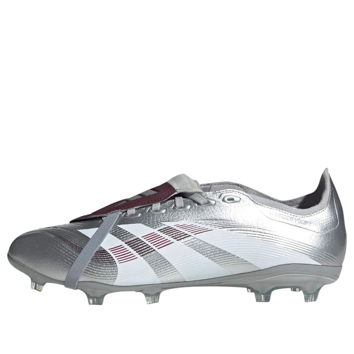 

Футболка Adidas x Jude Bellingham Predator League Fold Over Tongue FG MG 'Silver Metallic Burgundy'