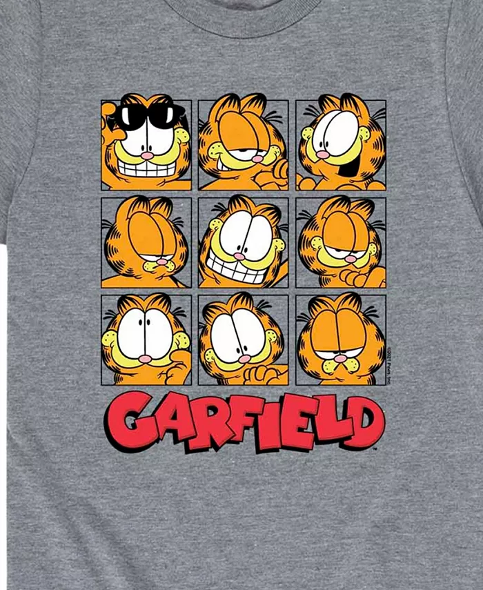 Футболка с принтом для мальчиков Toddler Boys Faces Garfield, серый — фото 3