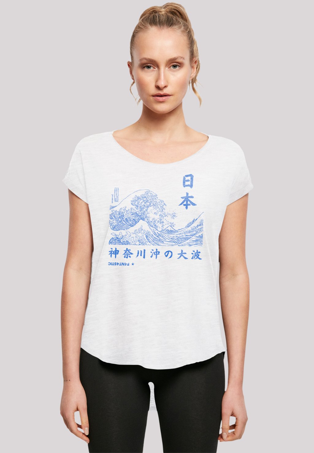 

Футболка с принтом KANAGAWA WELLE JAPAN COLOR F4NT4STIC, белый