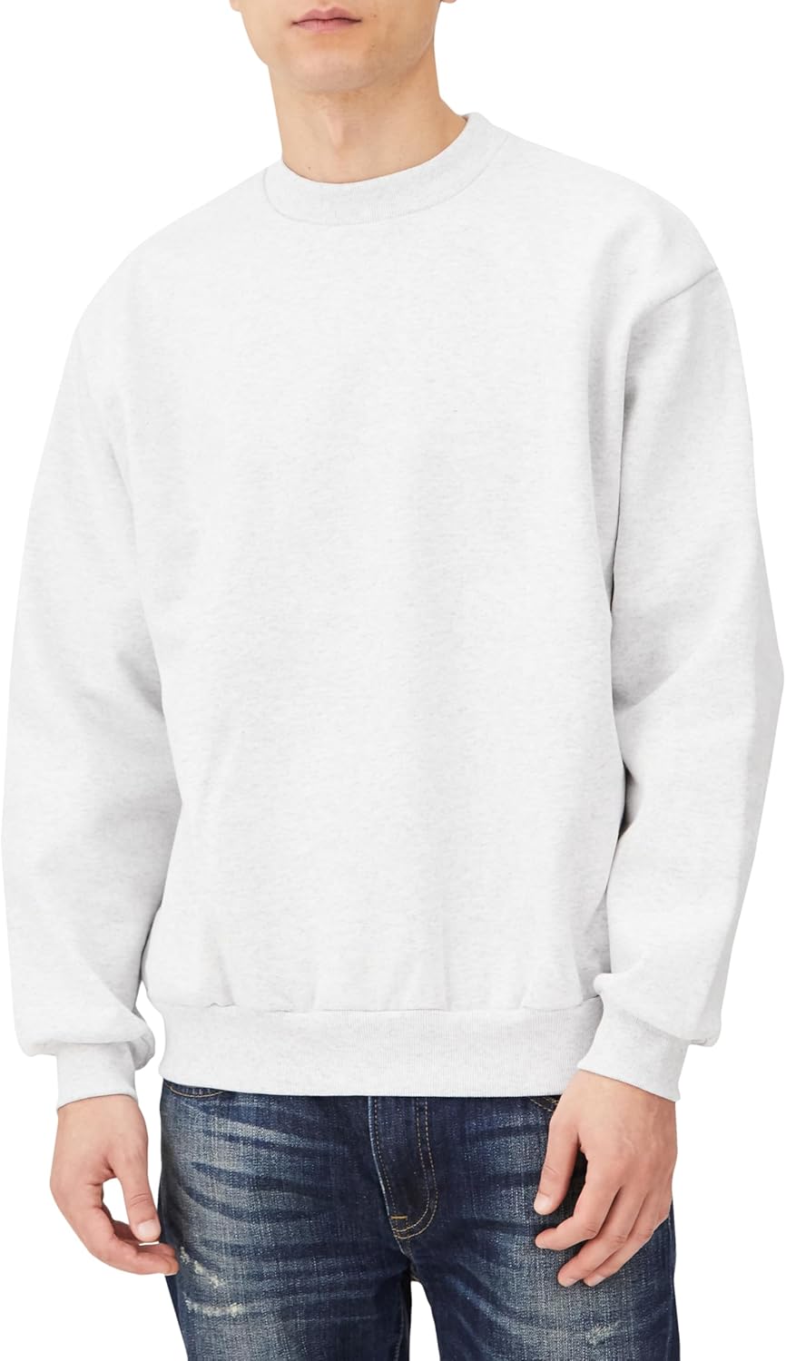 

Мужская толстовка United Athlete, 425 г, однотонная, плотная, толстая, на флисовой подкладке, с длинным рукавом, круглым вырезом, модная, осенне-зимняя, пепельный