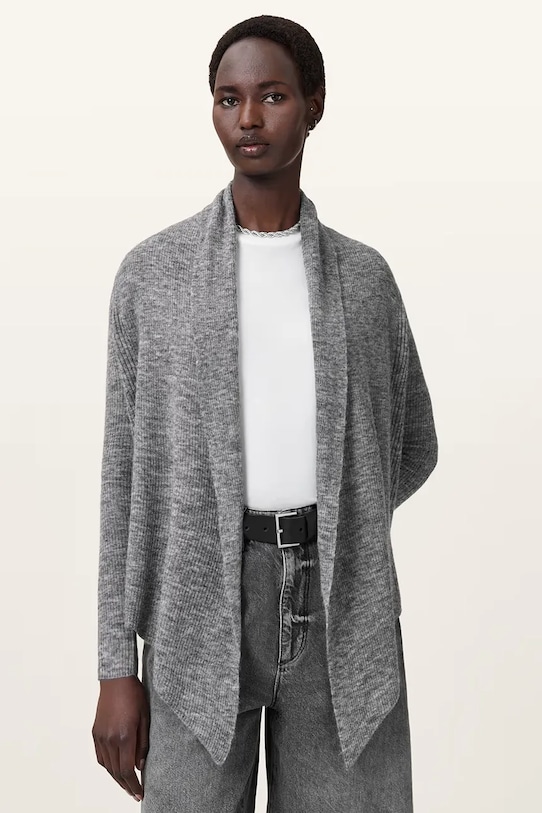 

Кардиган с добавлением шерсти HARPER Allsaints, серый